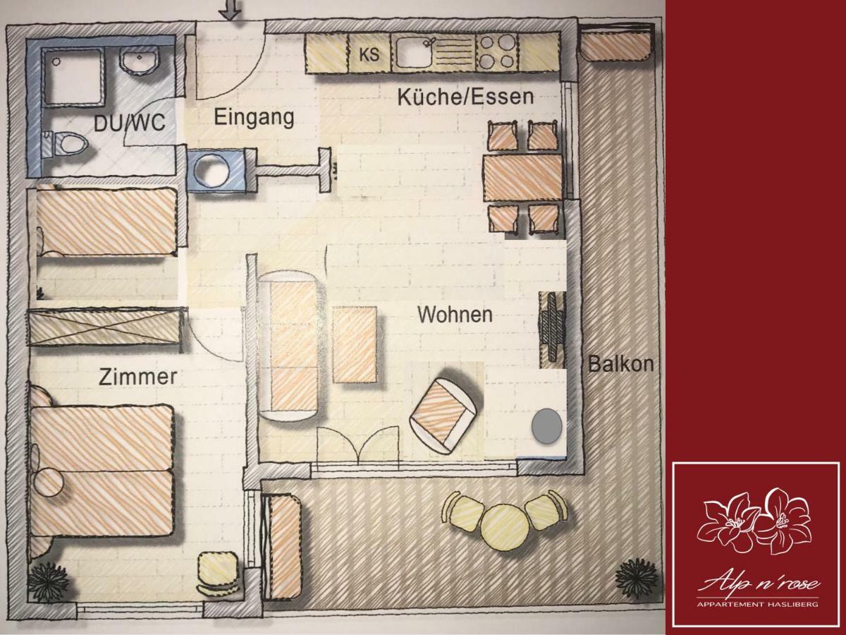 Alp N' Rose Apartment Hasliberg Ngoại thất bức ảnh